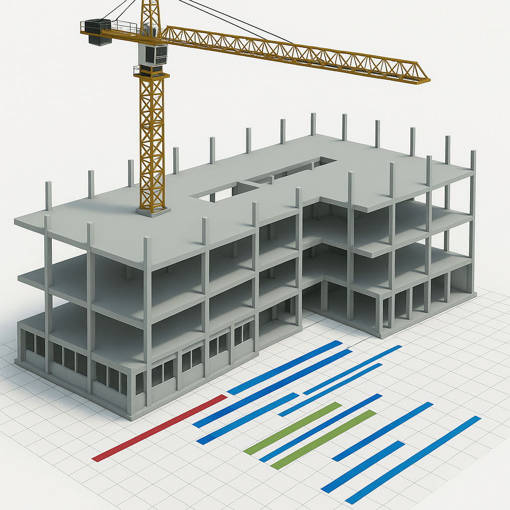 Schéma construction immeuble