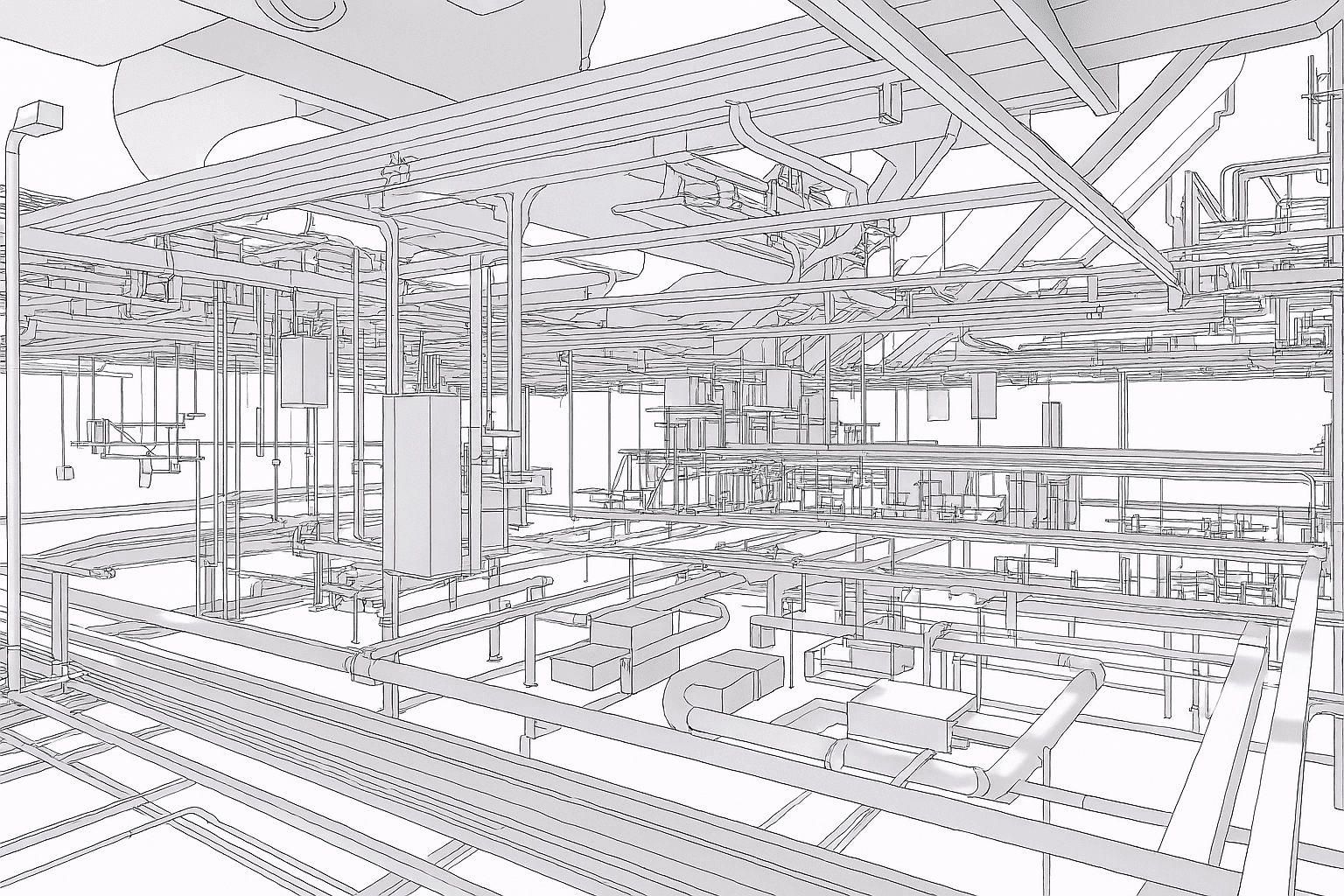Dessin CVC bureau d'étude fluide (FLU)
